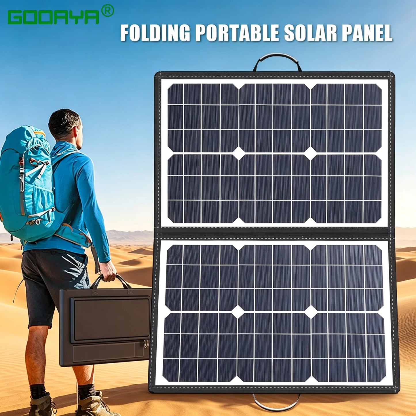1000W Foldable Solar Panel Charger Kit Complete Solar Power Station 18V Generator Charger for Car Boat Caravan Camping Outdoor