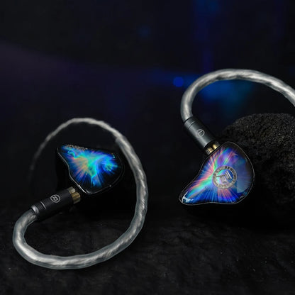 Juzear x KOTO POISE Nebula HiFi IEMs Vocal 1DD+3BA+1 Planar Hybrid In-Ear Monitor Earphones with 3.5+4.4mm Plugs Cable