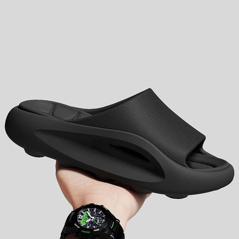 Fashion Men's Sports Slippers Non Slip Beach Sandals Indoor Outdoor Thick Sole Male Slides EVA Slippers Comfortable Couple Shoes