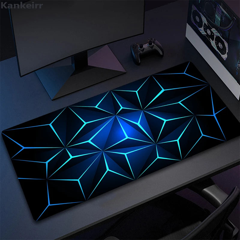 XXL 3D Cool Geometry Mouse Pad Large Computer Rug Office Table Mat 90x40cm Rubber Anti-slip Gaming Keyboard Mousepads Desk Pads