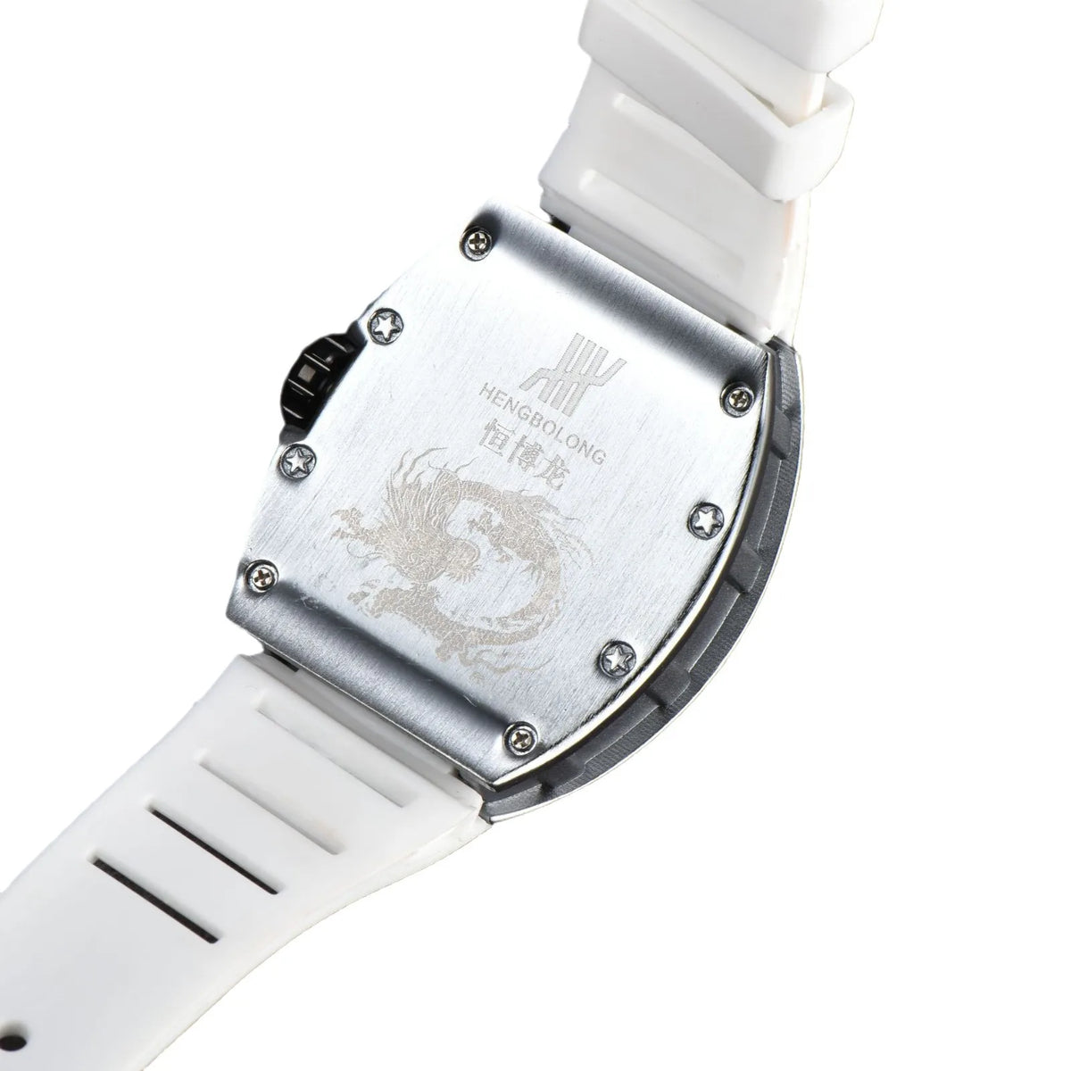 2026 New Hengbolong Diamond Quartz Watch Men's Fashion Koi Pattern with Calendar Watch