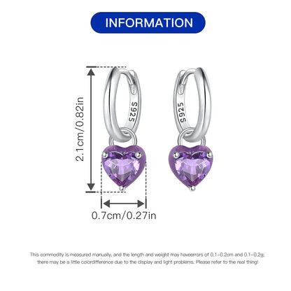 925 Sterling Silver Star Moon Heart Shape Earrings Jewelry Versatile Hoop Earrings For Women Jewelry Fine Birthday Party Gifts