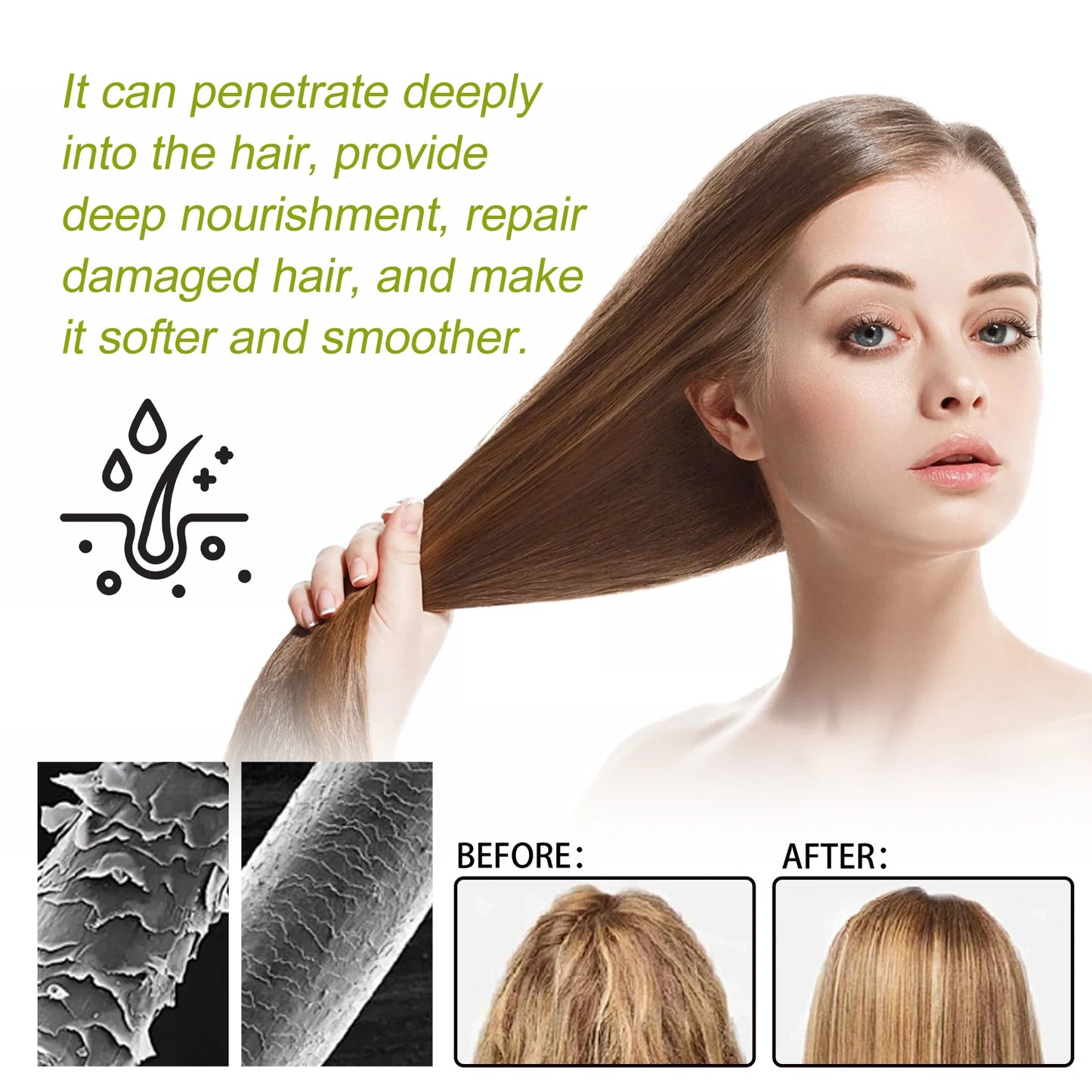 Amla Oil Shampoo Anti Loss Strengthen Root Repair Damaged Hair Anti-Breakage Conditioner Reduce Split Ends Nourishing Hair Mask