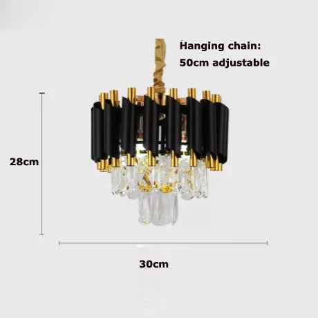 Villa Luxury Living Room Chandelier K9 Crystal Restaurant Pendant Lights Modern Ceiling Chandelier Dining Table Indoor Home Lamp