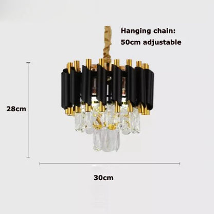 Villa Luxury Living Room Chandelier K9 Crystal Restaurant Pendant Lights Modern Ceiling Chandelier Dining Table Indoor Home Lamp
