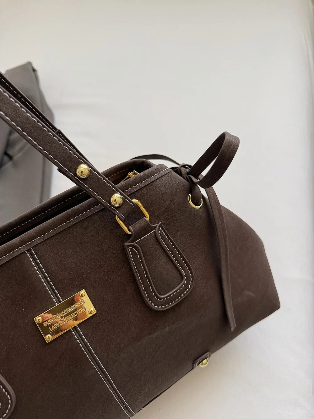 Vsper Y2K Shoulder Bags For Women Dual Straps Large Capacity Doctor Bag With Ornament 2026 Latest Trend Luxury Designer Handbags