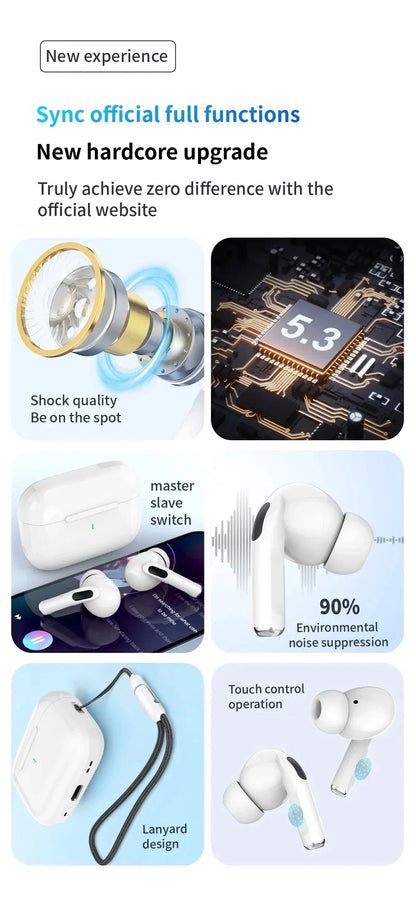 For Air pro5  Earphones TWS MaxWireless Bluetooth In Ear Earbuds Sport Noise Cancelling Headset For iPhone Xiaomi Huawei