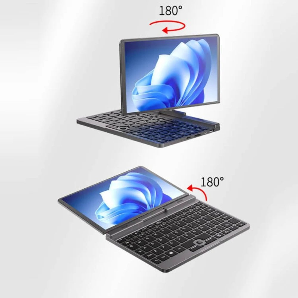 CRELANDER P8 Mini Laptop 8 Inch Touch Screen Intel Lake N150 12GB DDR5 WiFi 6 2 In 1 Laptop Notebook Tablet PC Pocket Laptop