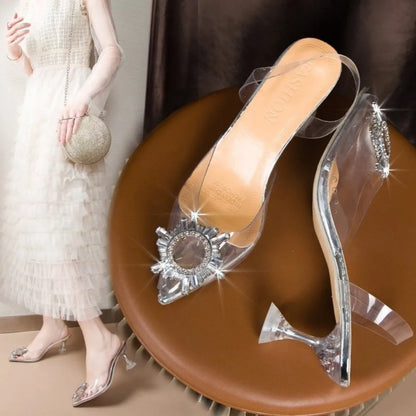 2026 Summer New Women's Fashion Comfortable Elegant Stiletto Heels Clear Sandals Ladies Casual Pumps Party Luxury Shoes