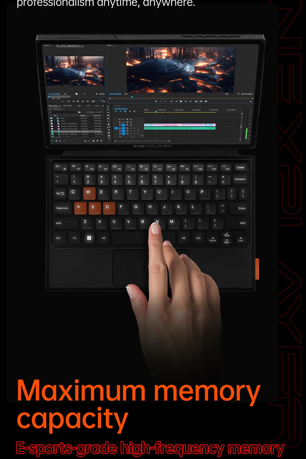 Onexplayer X1 pro 3-in-1 Mini Laptop A1470-32G+2TB Windows 11 10.95'' Gaming Laptop AI Camera 120hz HDMI Handheld GamePad Tablet