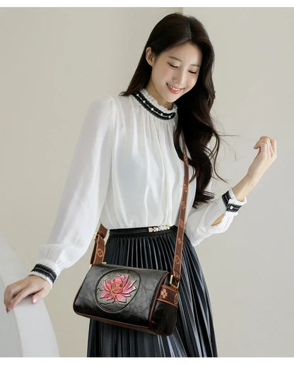 Shoulder Bag Casual Women Handbag Soft Leather Shoulder Crossbody Bags for Women New Fashion Print Ladies Messenger Tote Bag