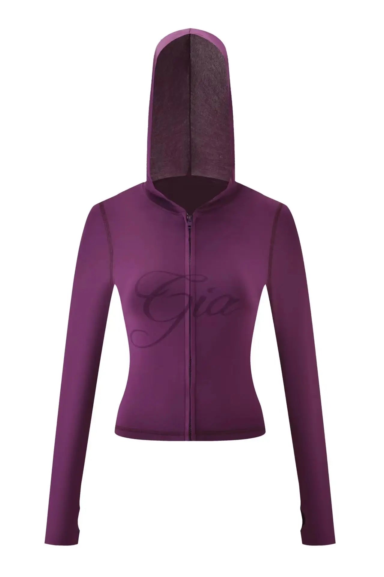 new shoulder letter printed open thread design slim fit hooded zipper short jacket shorts set