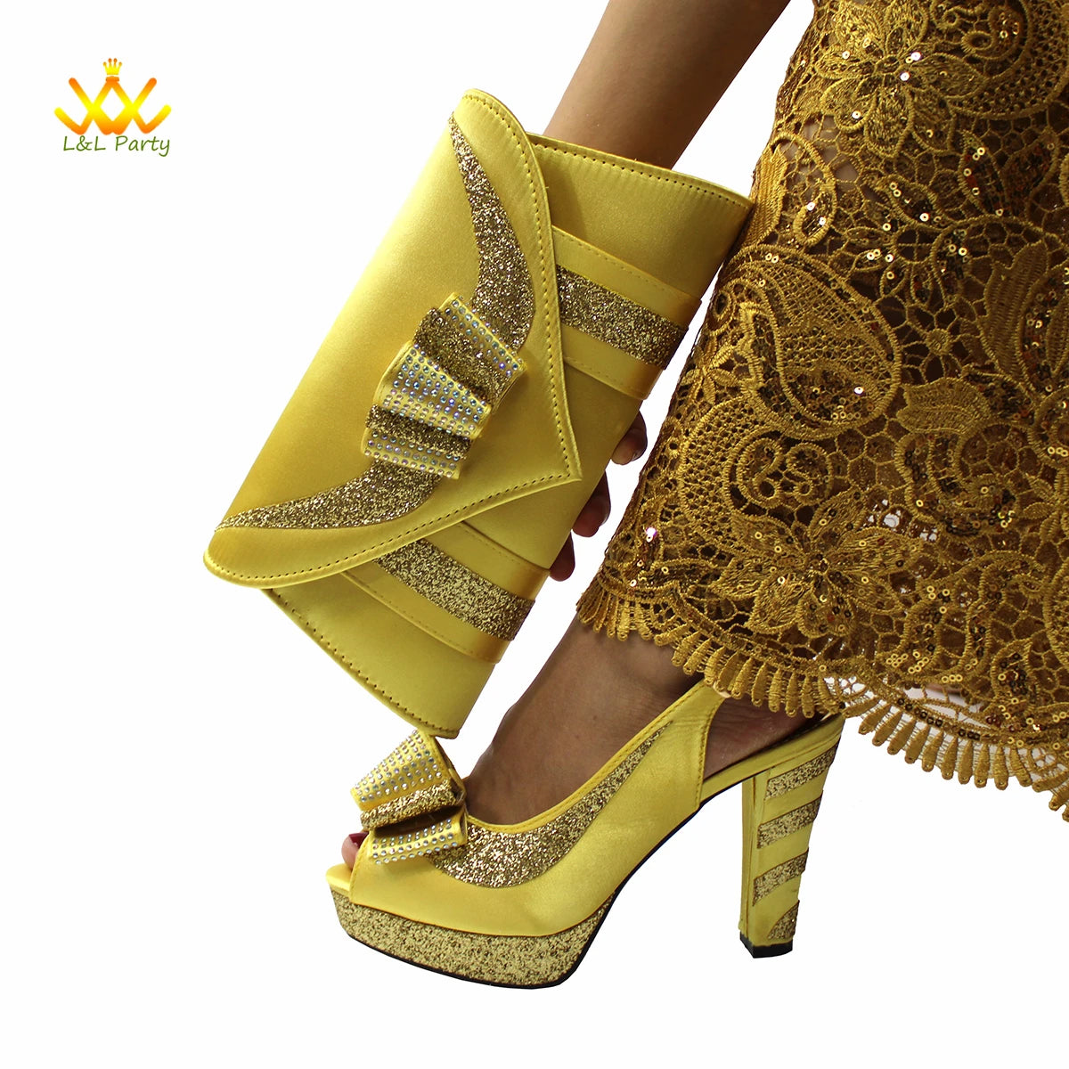 New Spring Autumn Super High Heels Shoes Matching Bag Set in Magenta Color For Nigerian Ladies Wedding Party