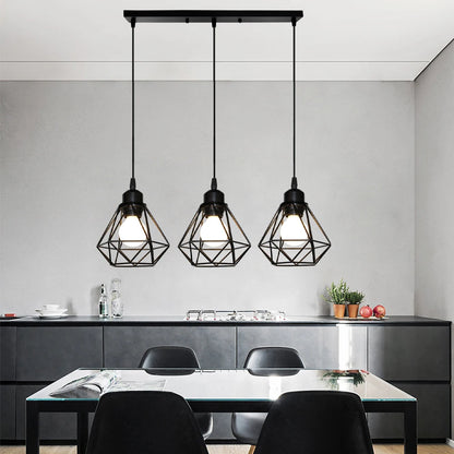 Retro Pendant Lamp Iron Frame Ceiling Lighting Paint Restaurant Teahouse Chandelier Indoor Wrought Metal Modern Pendant Lights