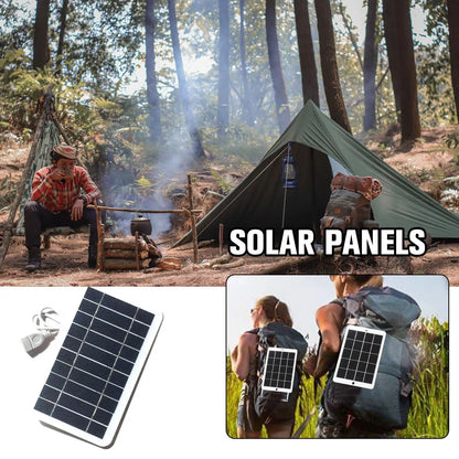 Portable 5V 2W Solar Panel USB Charger, 400mA Output, Outdoor Emergency Phone Charger