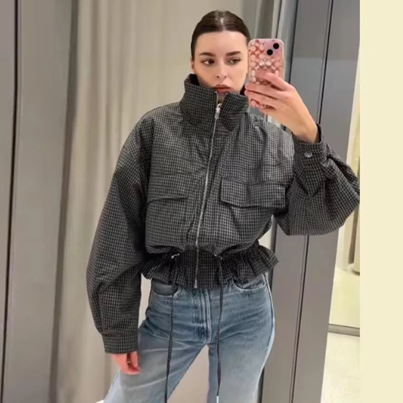 Women's Winter Jackets Coats 2026 New Fashion Plaid Loose Thick Warm Young Women's Jacket Fall Chic Holiday Street Coats Blouse