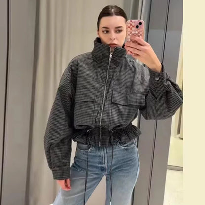 Women's Winter Jackets Coats 2026 New Fashion Plaid Loose Thick Warm Young Women's Jacket Fall Chic Holiday Street Coats Blouse