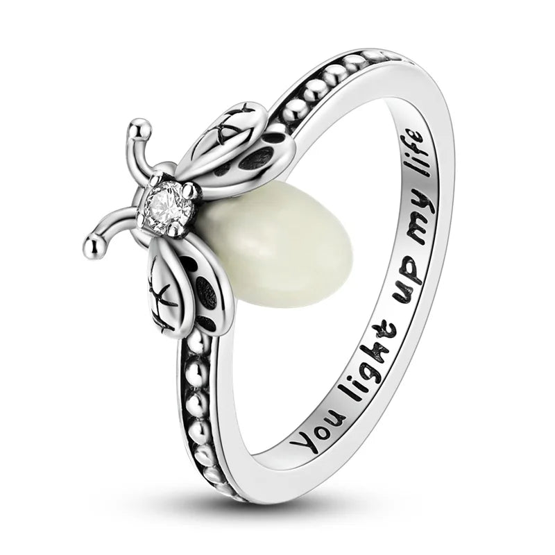 New Original Cartoon Animal Ring S925 Sterling Silver Rings Fashion Elegant Jewelry Romantic Gift For Woman Fine Butterfly Ring