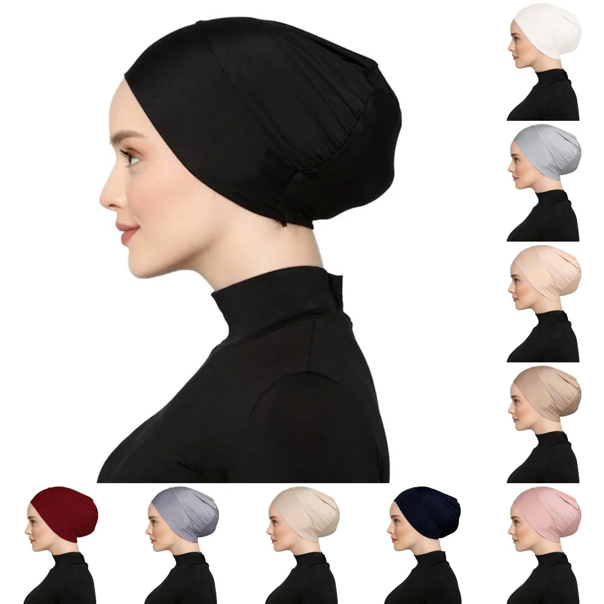 2026 New Women's Hijabs Islamic Undercap Muslim Abaya Hijabs Soft Strech Jersey Turbans Turban Instant Head Wrap Women Cap
