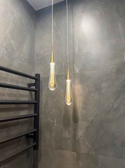 Customizable Post-Modern Crystal Glass led Pendant Lights Hanglamp Drop Light Restaurant Bar Pendant Lamp Staircase Lamps