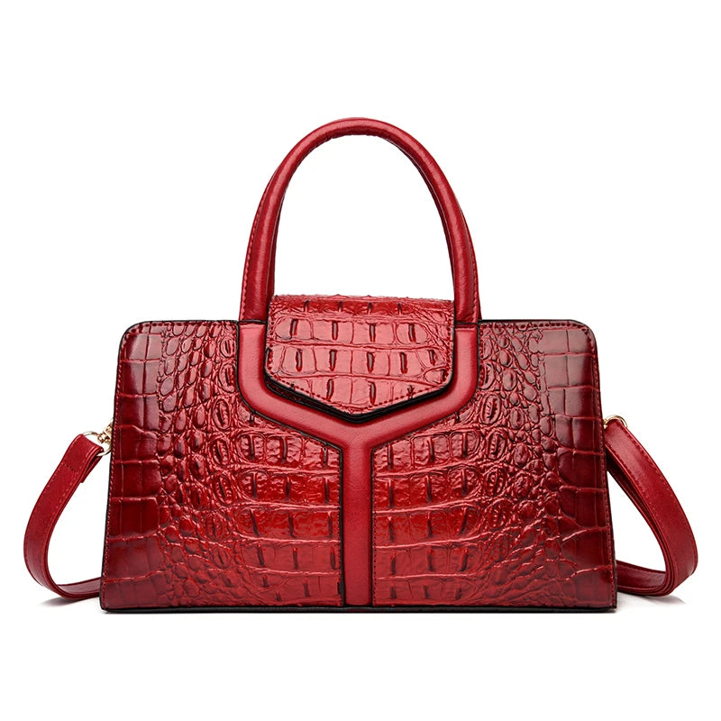 New Leather Women Messenger Bags Crocodile Female Crossbody Shoulder Hand bags For Women 2023 High Quality Ladies Handbags