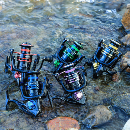 Sougayilang Spinning Fishing Reel 1000-7000 Series 5.2:1 Gear Ratio Aluminum Spool Ultra Smooth Reel Max Drag 20kg Fishing Tool