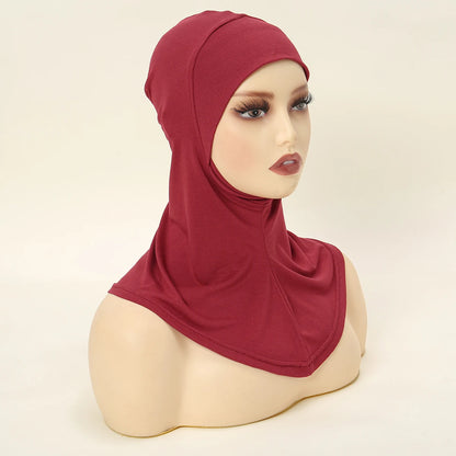 Muslim Inner Cap Hijab For Women Solid Underscarf Hijab Undercap Scarf Turban Hat Islamic Muslim Hijabs Ready To Wear Headcover