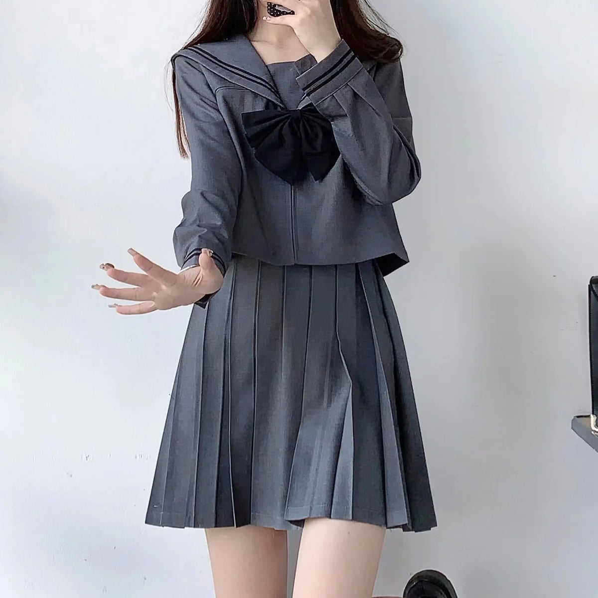 Student JK Uniform Women's High School Korean Chinese School Uniforms Navy Sailor Outfit Short Sleeve Suit Japan Seifuku Girl