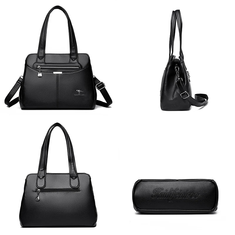 High Quality Ladies Soft Leather Shoulder Bag Designer Luxury Handbags Tote Bags For Womens 2025 Female Crossbody Messenger Bags