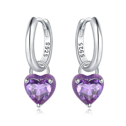 925 Sterling Silver Star Moon Heart Shape Earrings Jewelry Versatile Hoop Earrings For Women Jewelry Fine Birthday Party Gifts