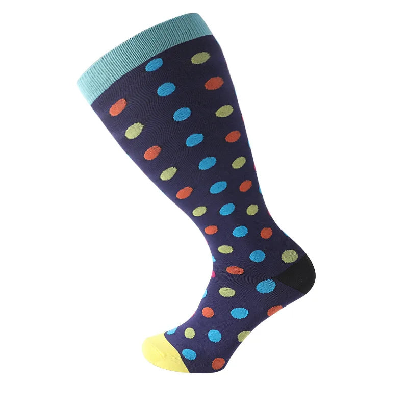 1Pair Plus Size 2XL-7XL New Compression Socks Unisex Wide Calf Knee High Compression Stockings Support for Circulation Nurses