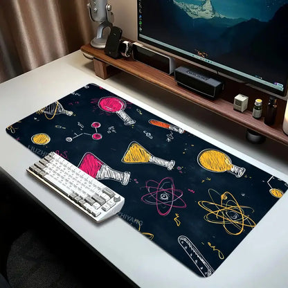 Cool Keyboard Mouse Pad Large Computer Office Game Table Mat Rubber Anti-slip Stitched Edge Keyboard Mats 60x30 Desk Pads