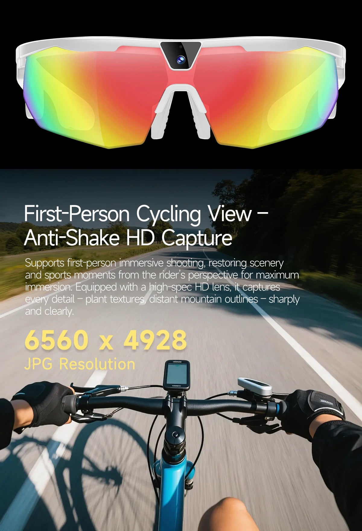 LIGE New Smart Glasses 800W Pixels Camera  1080P Video Waterproof Outdoor Cycling UV protection Bluetooth Call Smart Sunglasses