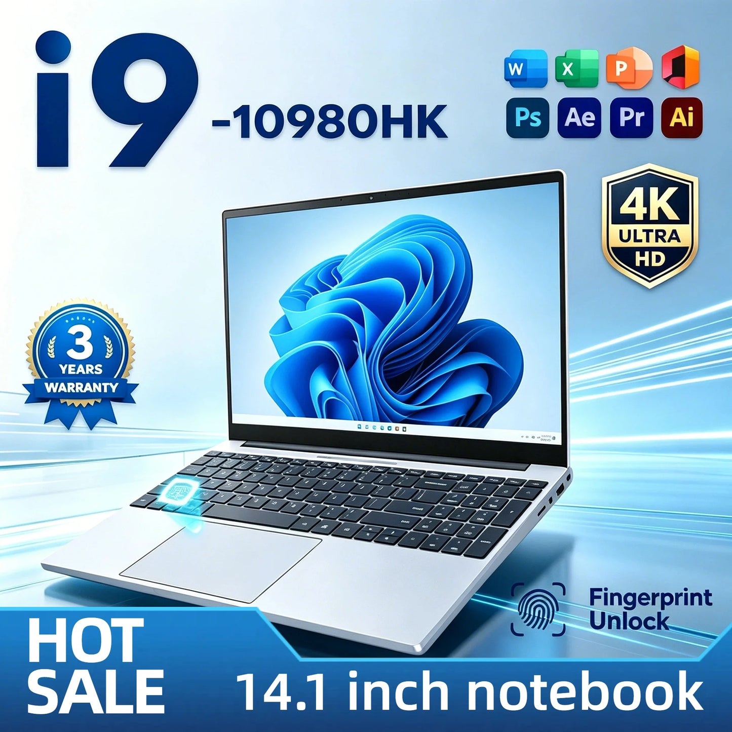 Intel Core i9 10980HK 14.1 Inch Pro Laptop 8C 16T 2.4 5.3GHz 16MB 45W 32GB DDR4 2TB M.2 SSD Gaming Notebook Office Pro Max HD