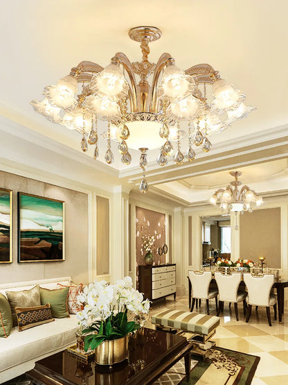 Nordic Modern Luxury Ceiling Chandelier Lighting 2025 Lustre Living Room Hotel Villa Lobby Crystal Hanging Lamp Luminaria Lights