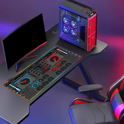 RGB Radio Dj Workbench Mouse Pad Gamer HD Large HD HYBXAXC Desk Mats MousePads Natural Rubber Carpet Anti Slip Laptop Mice Pad