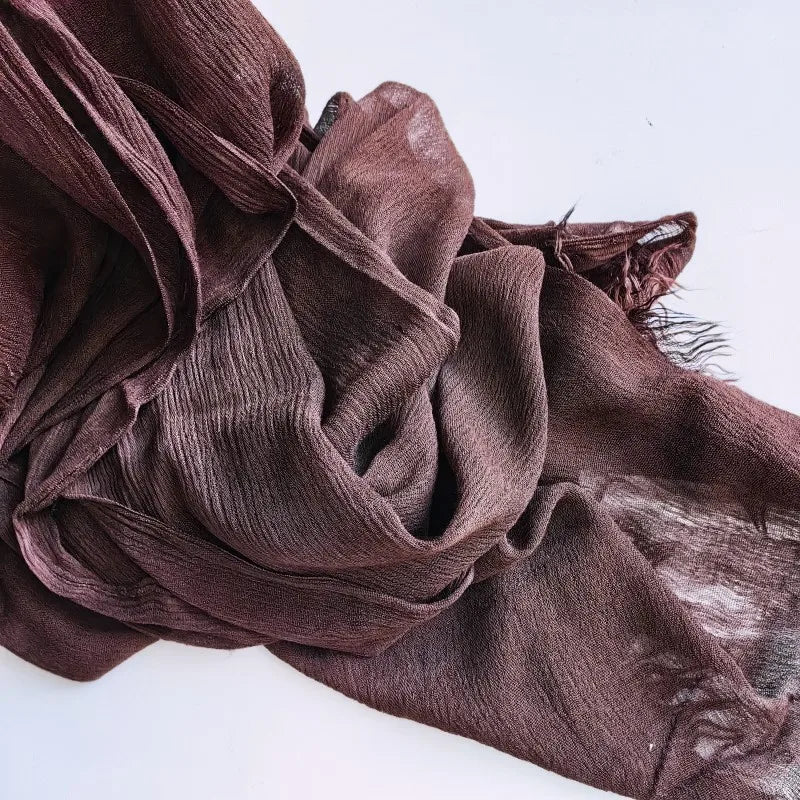 60 Color Cotton Crepe Shawl Headwraps Fashion Scarf Hijab For Women Veil Muslim Islam Hijab Cap Scarf For Muslim Shawl 200*90CM