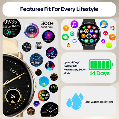 [World Premiere] Zeblaze GTR 3 Pro Fitness & Wellness Smart Watch AMOLED Display 316L Stainless Steel Smartwatch For Women