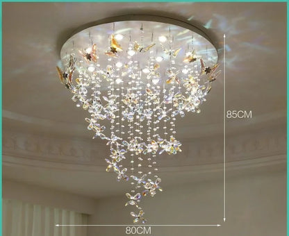 Vintage Crystal Ceiling Pendant Shining Creative LED Hanging Lamp Living Room Restaurant Chandelier Mood Light Indoor Lights