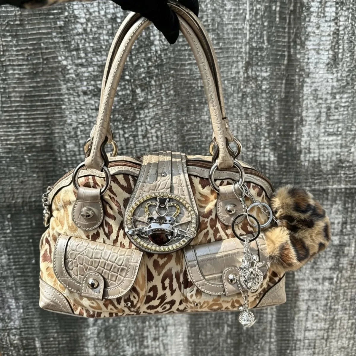 Fashionable Retro Large Capacity Crossbody Bags for Woman Shoulder Bag Leopard Print Purse and Handbag Designer Bag Bolsos Mujer