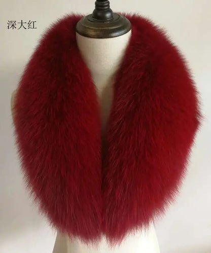 Real Fox Fur Collar for Women Coat Jacket Female Wraps Winter Warm Fur Scarf Extra Large Size Neck Warmer Fur Shawls Scarves