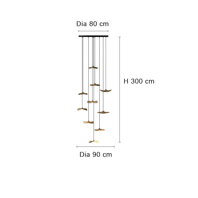 Designer Log Craft LED Ceiling Chandelier Living Room Tearoom Kitchen Table Lamps Bedroom Home Decoration Lighting Stair Lights