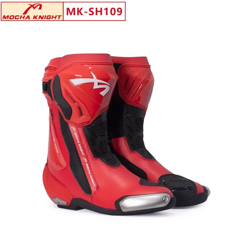 MOCHA Off-Road Riding Boots Ankle & Shin Impact Protection Non-Slip Wear-Resistant Sole for Track Enduro Competitive Riding