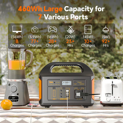 Gaiaray 300W 500W 460.8Wh Portable Power Station Solar Generator AC 110V Emergency Power Plant Power Bank for Home Camping RV