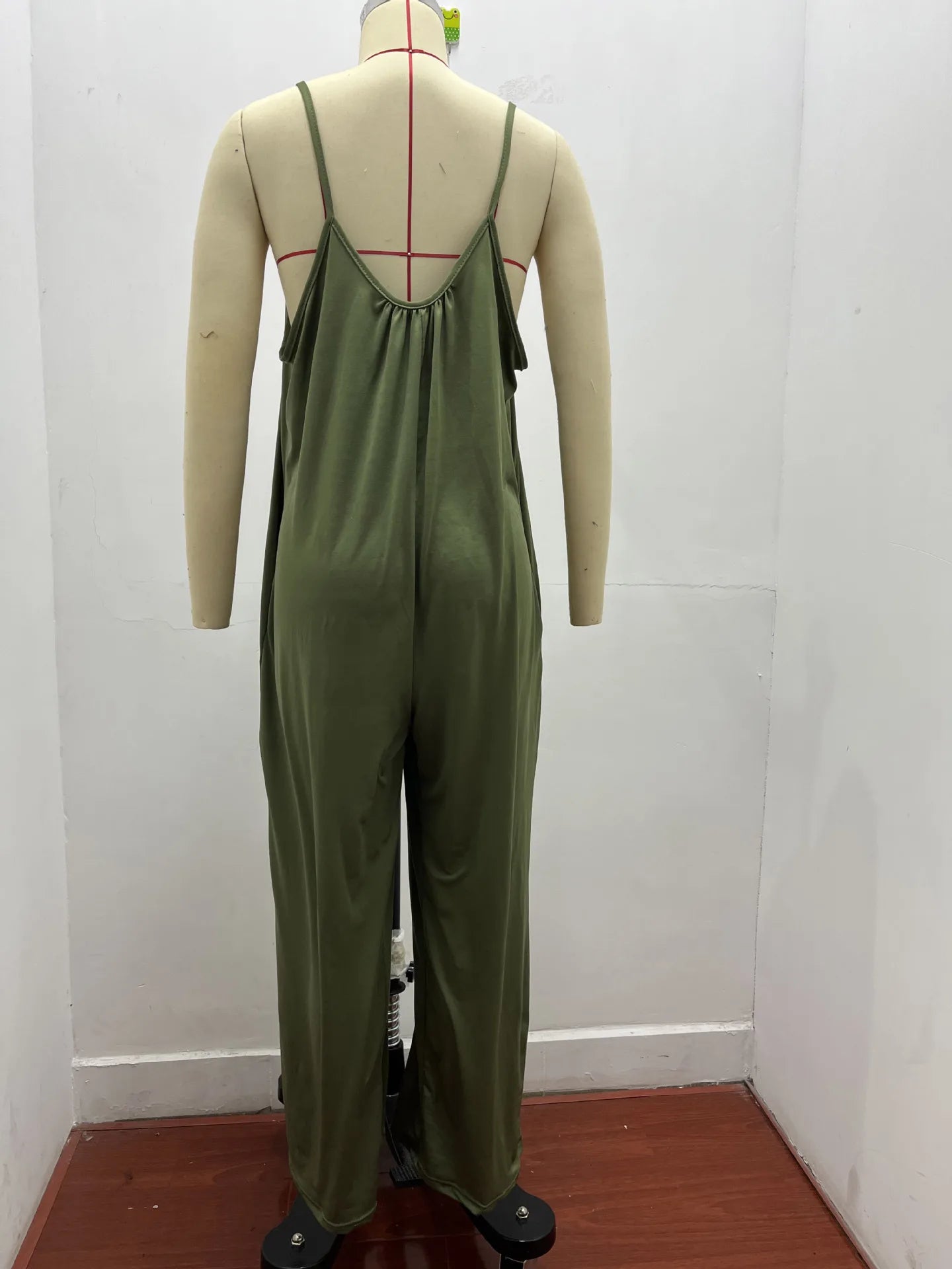 Strap jumpsuit for women's summer new cross-border solid color inserted bag casual jumpsuit