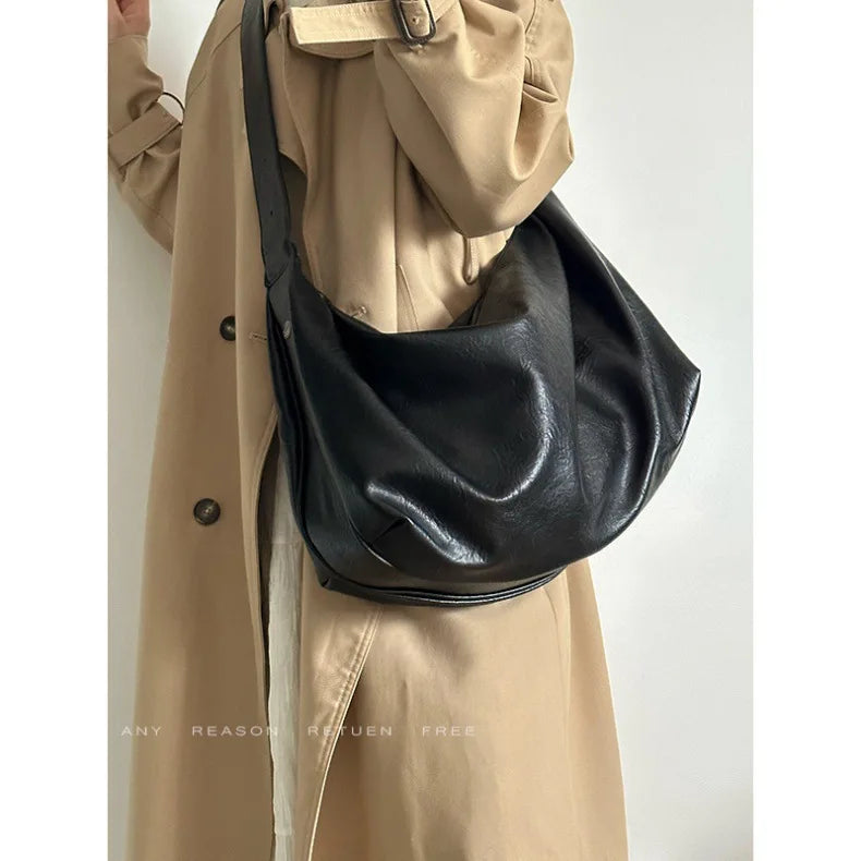 CGCBAG 2025 New Fashion Luxury Designer Tote Bag Simple Solid Commuting Original Brand Handbags Women Soft Leather Shoulder Bag