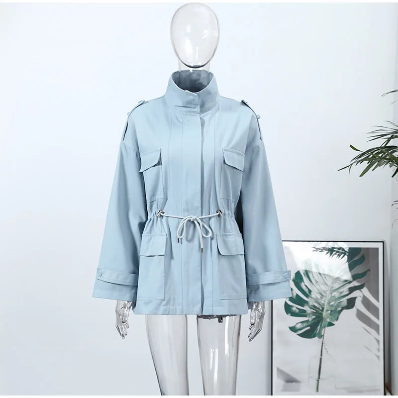 Faux Leather Bomber Jacket Oversized Collared Long Sleeve 2026 Spring Edgy Women Faux Leather Coat Fashion  Bold Lady Outerwear