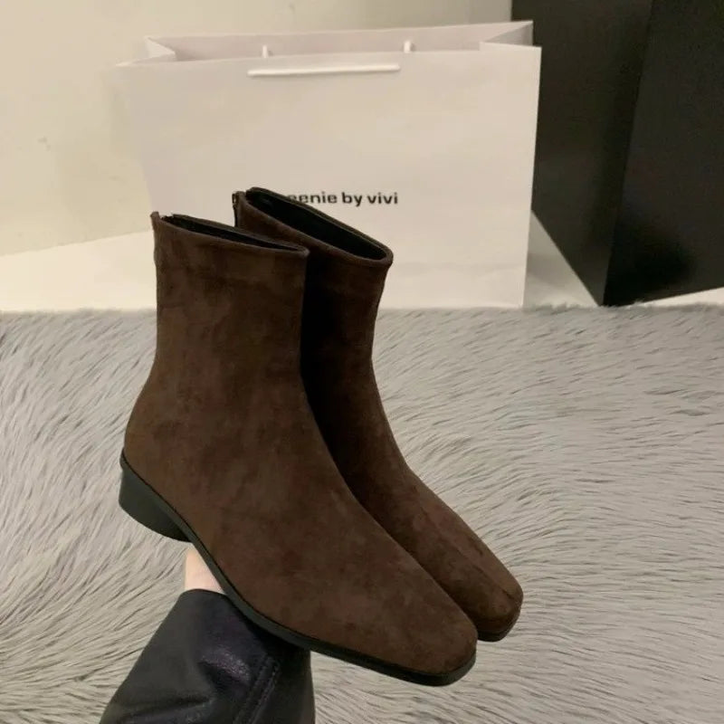 Women's Boots Autumn Luxury Elegant Casual Short Shoes Women's Low Heel Comfortable Short Outdoor Hiking Shoes for Women