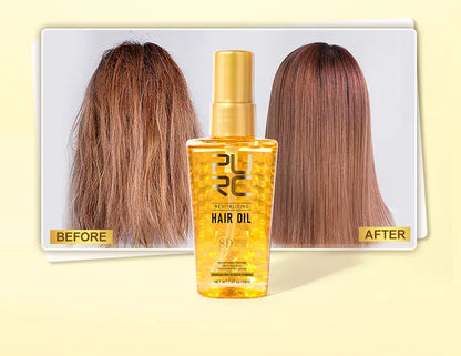 PURC Morocco Argan Oil Nourishing Hair Oil Smoothing Shine Soft Hair Serum Repair Damaged Frizz Dry Hair Treatment Hair Care