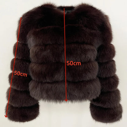OFTBUY Wholesale Natural Raccoon Fox Fur Coat New High Quality Winter Jacket Women Fluffy Real Fur Clothing Outerwear Streetwear